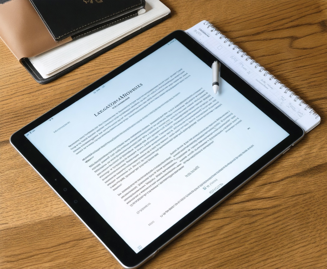 Юридические документы и планшет на рабочем столе